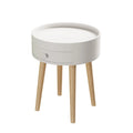 Table d'appoint ronde avec tiroir de rangement