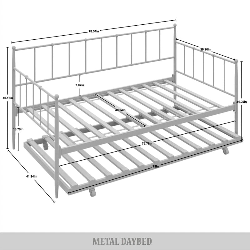 Lit de repos minimaliste en métal (simple)