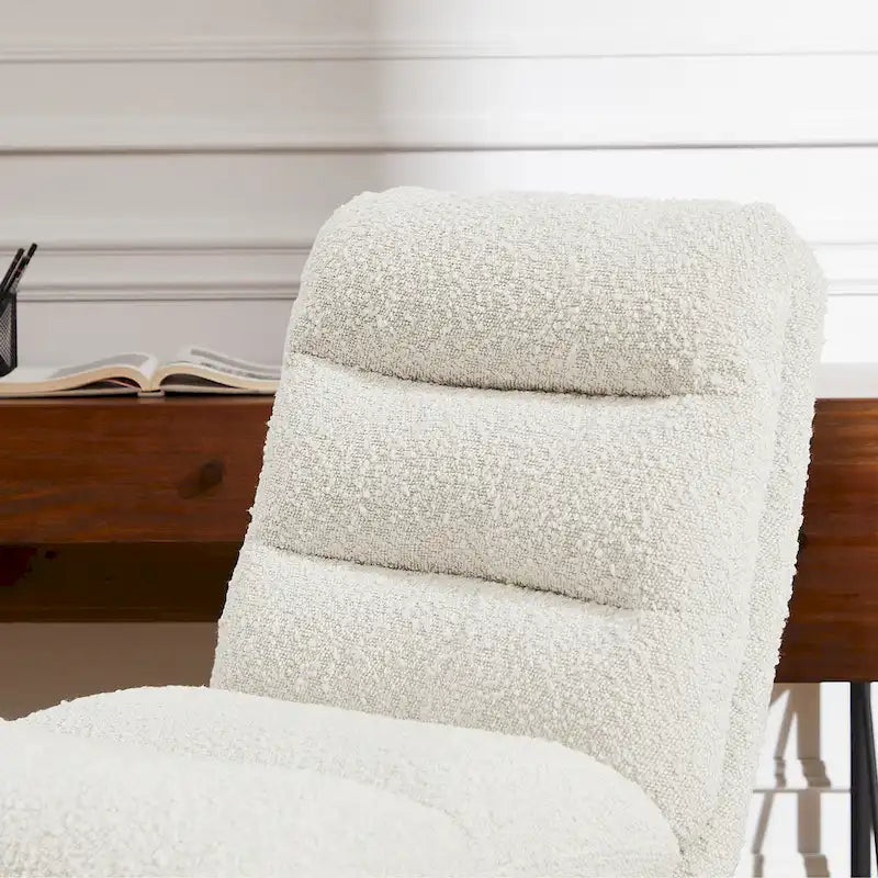 Chaise de bureau Mid-Century Modern en cuir véritable