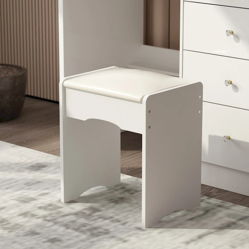 Coiffeuse (Tabouret et miroir tactile 3 couleurs inclus)