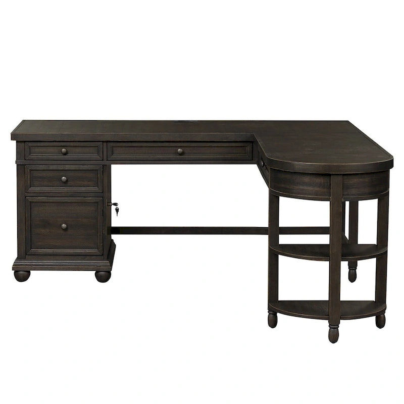Décor de tableau noir en option | Bureau d'angle
