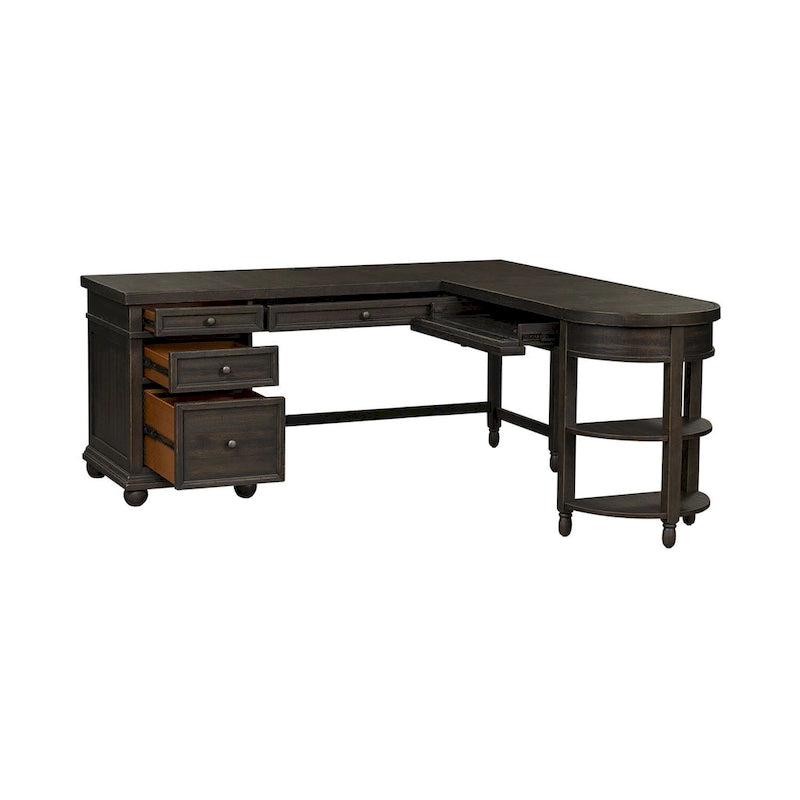 Décor de tableau noir en option | Bureau d'angle