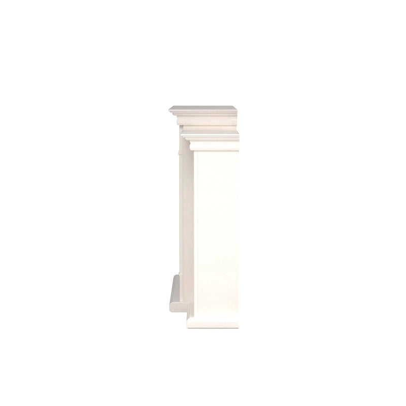 Meuble de cheminée électrique avec étagères de rangement