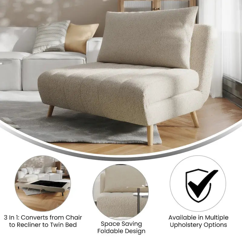 Chaise longue pliable