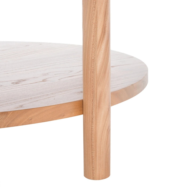 Table basse ronde à double plateau avec dessus en marbre