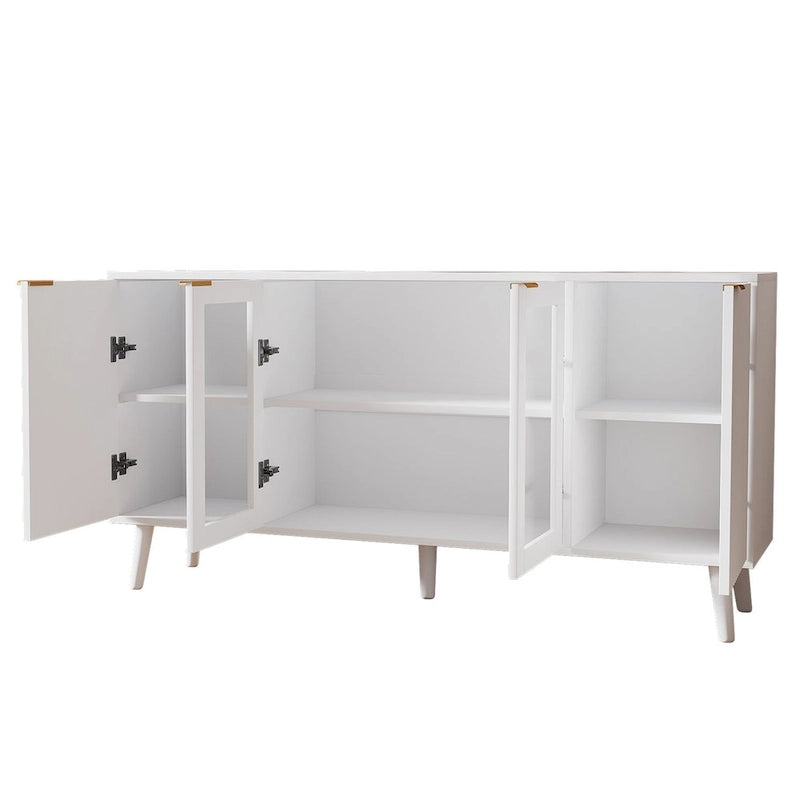 Buffet de cuisine avec portes vitrées