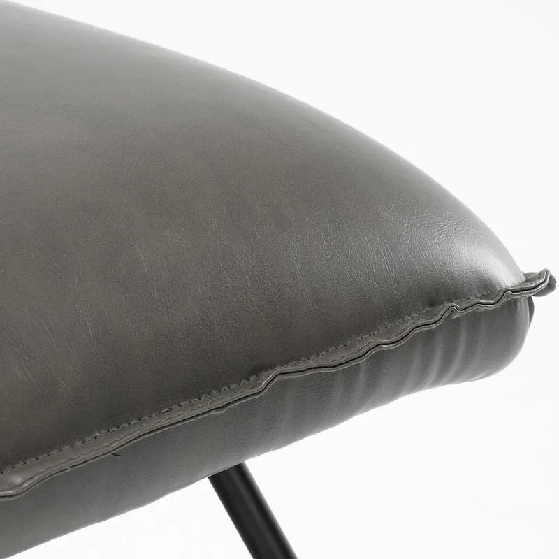 Fauteuil d'appoint en similicuir style Mid-Century Modern
