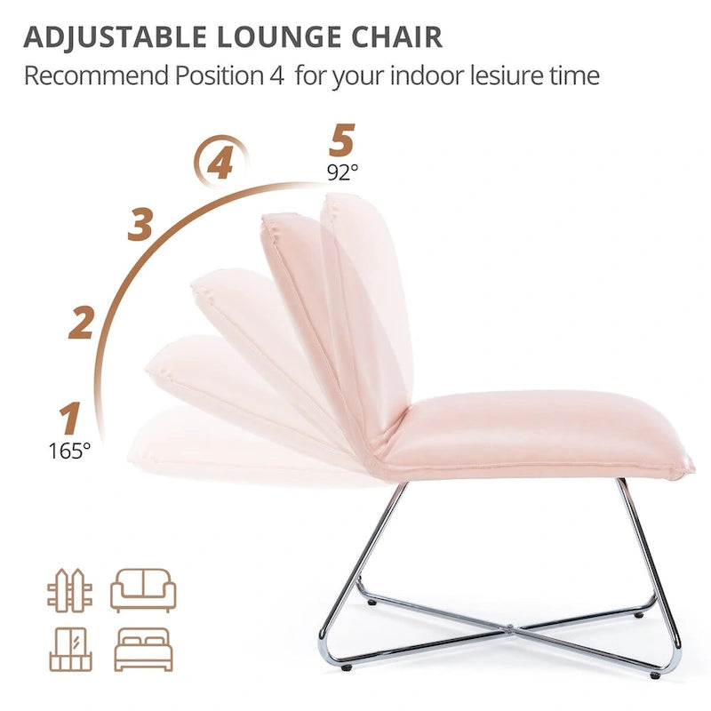 Fauteuil d'appoint en similicuir style Mid-Century Modern