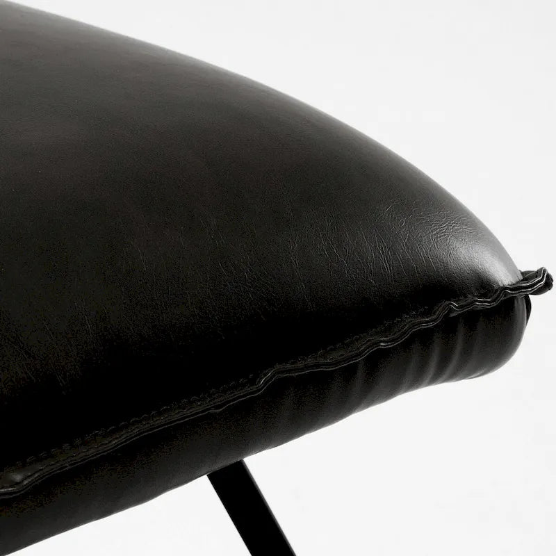Fauteuil d'appoint en similicuir style Mid-Century Modern