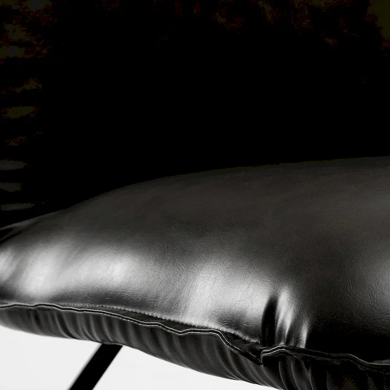 Fauteuil d'appoint en similicuir style Mid-Century Modern
