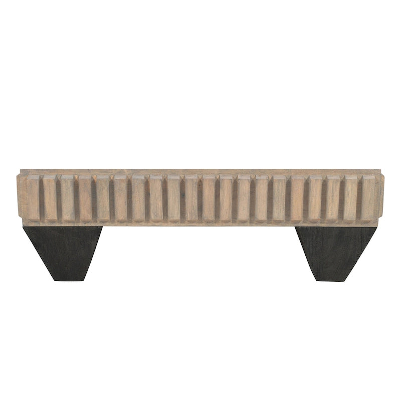 Table basse carrée en bois de manguier