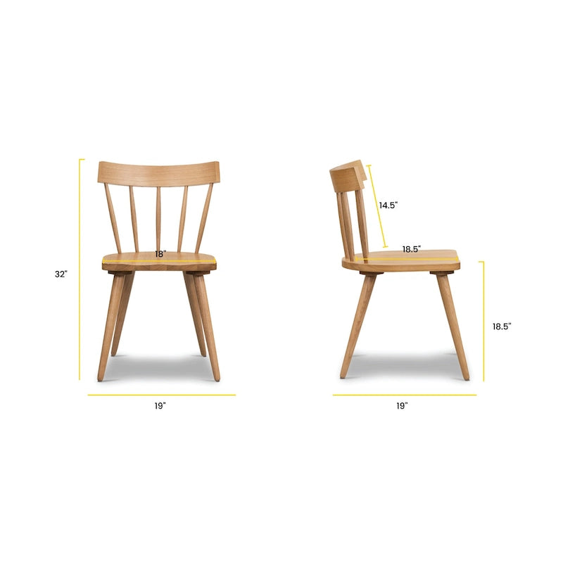 Chaise de salle à manger — Chêne massif