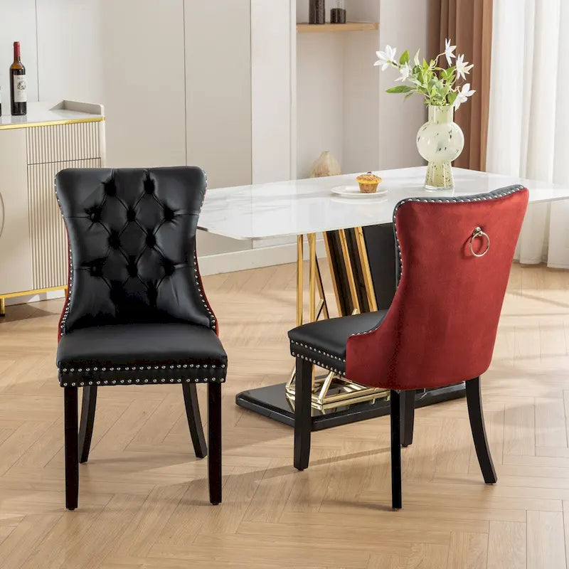Chaise de salle à manger tapissée haut de gamme