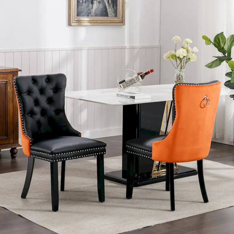 Chaise de salle à manger tapissée haut de gamme
