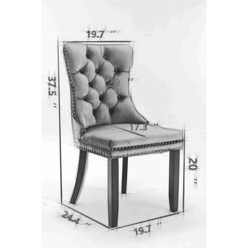 Chaise de salle à manger tapissée haut de gamme