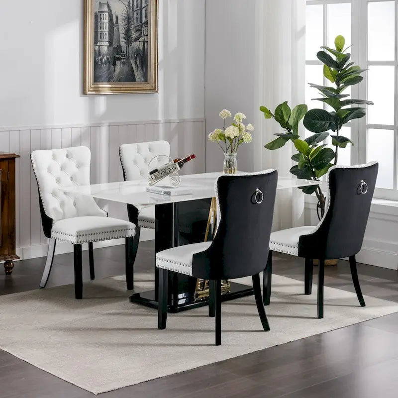 Chaise de salle à manger tapissée haut de gamme