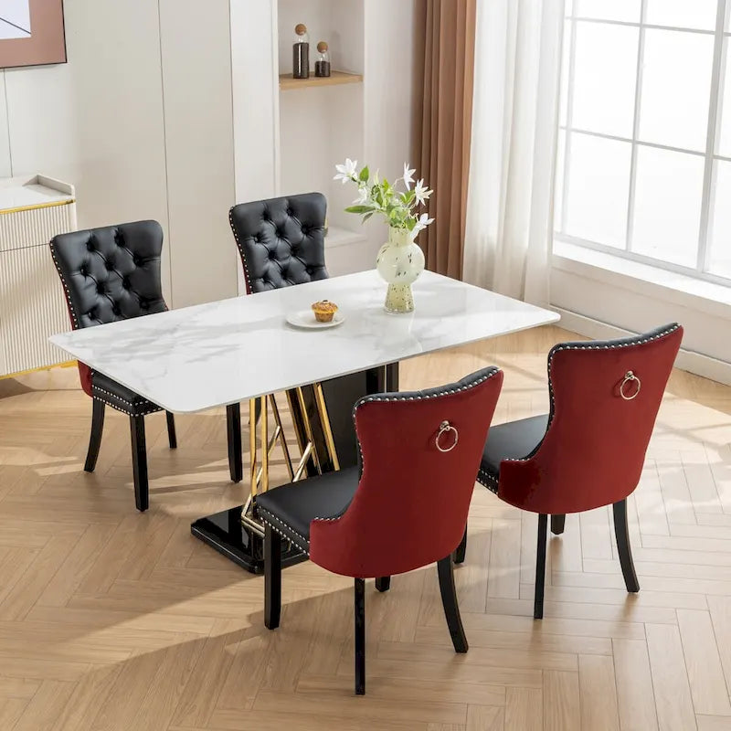 Chaise de salle à manger tapissée haut de gamme