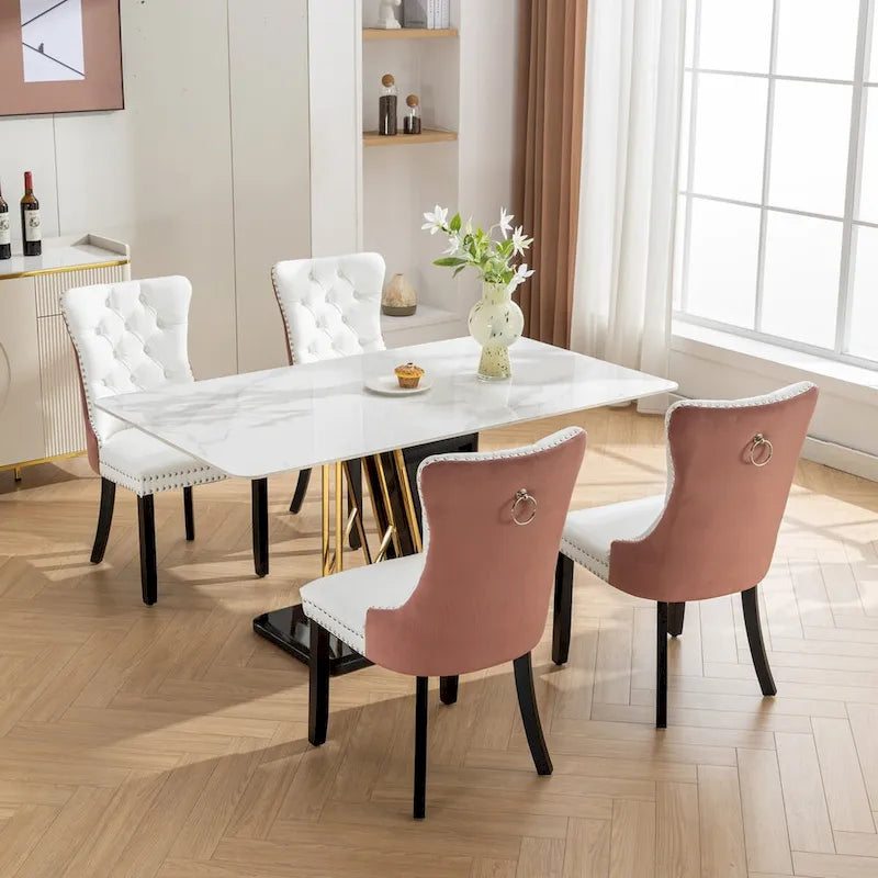 Chaise de salle à manger tapissée haut de gamme