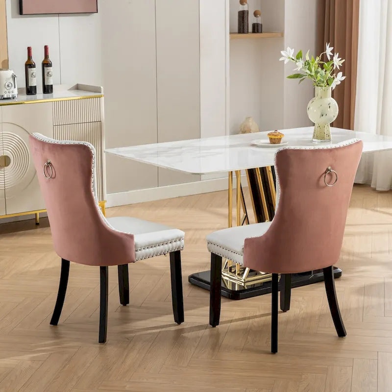 Chaise de salle à manger tapissée haut de gamme