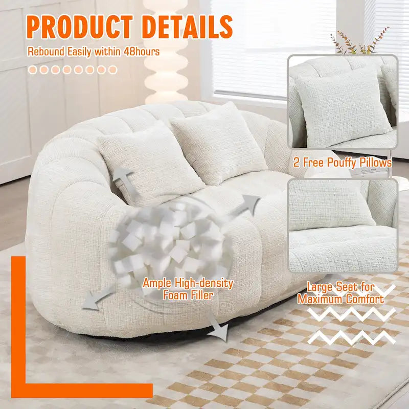 Fauteuil inclinable en chenille durable et confortable