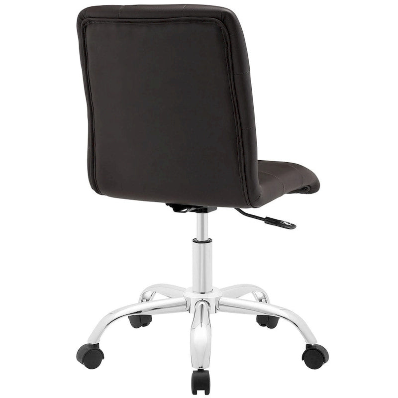Chaise de bureau sans accoudoirs à dossier mi-hauteur