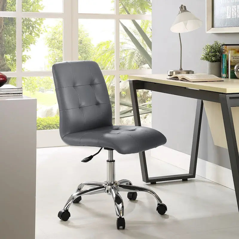Chaise de bureau sans accoudoirs à dossier mi-hauteur