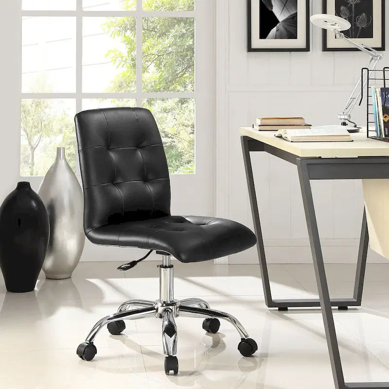 Chaise de bureau sans accoudoirs à dossier mi-hauteur