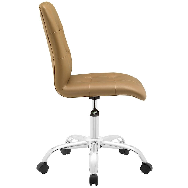 Chaise de bureau sans accoudoirs à dossier mi-hauteur