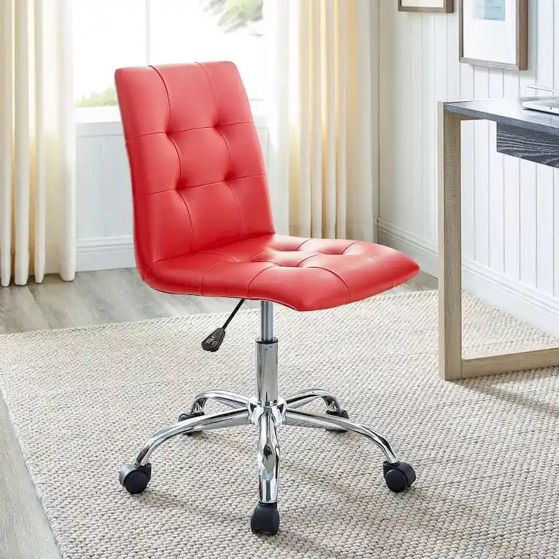 Chaise de bureau sans accoudoirs à dossier mi-hauteur