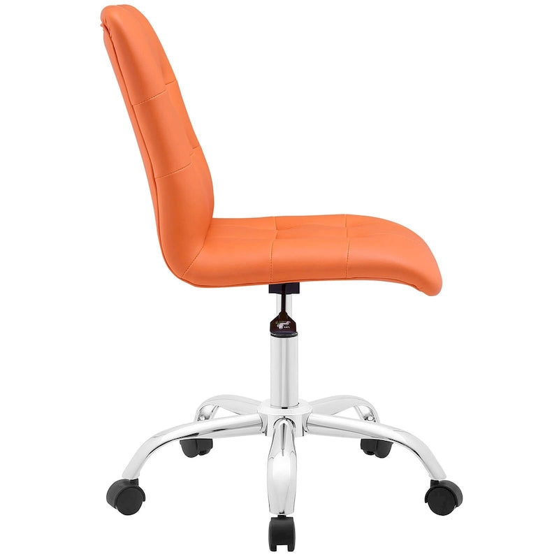 Chaise de bureau sans accoudoirs à dossier mi-hauteur