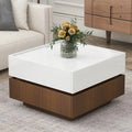 Table basse carrée rotative à 360 degrés