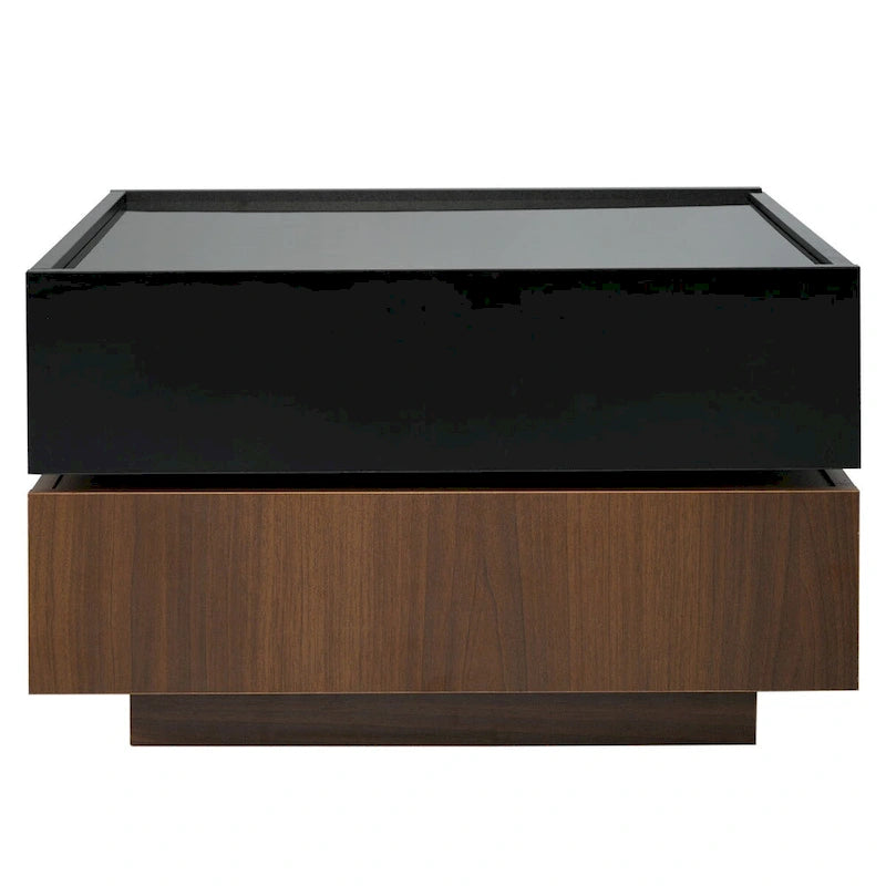 Table basse carrée rotative à 360 degrés