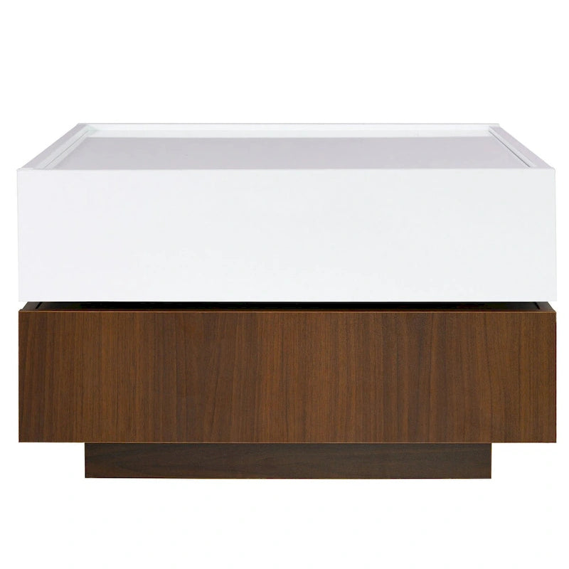 Table basse carrée rotative à 360 degrés