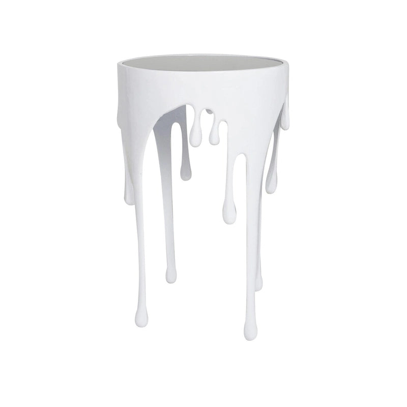 Table d'appoint en métal de style artistique avec effet goutte à goutte