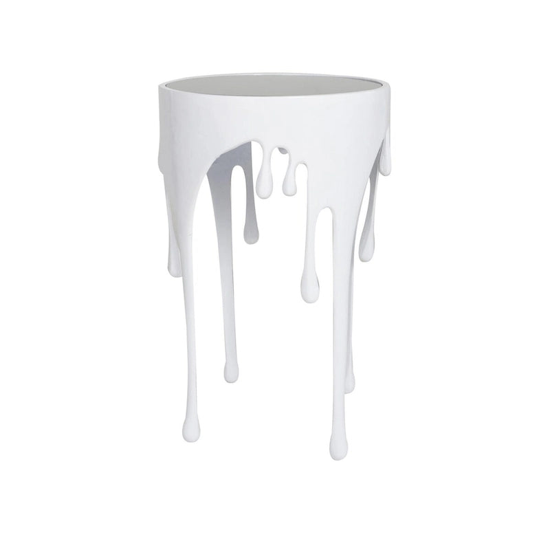 Table d'appoint en métal de style artistique avec effet goutte à goutte