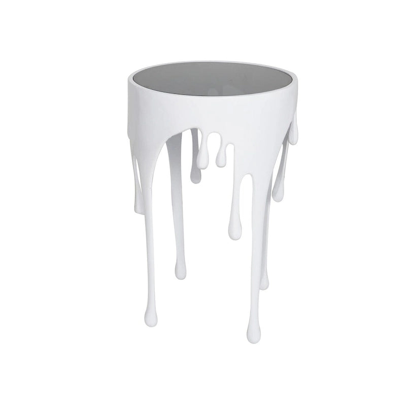 Table d'appoint en métal de style artistique avec effet goutte à goutte