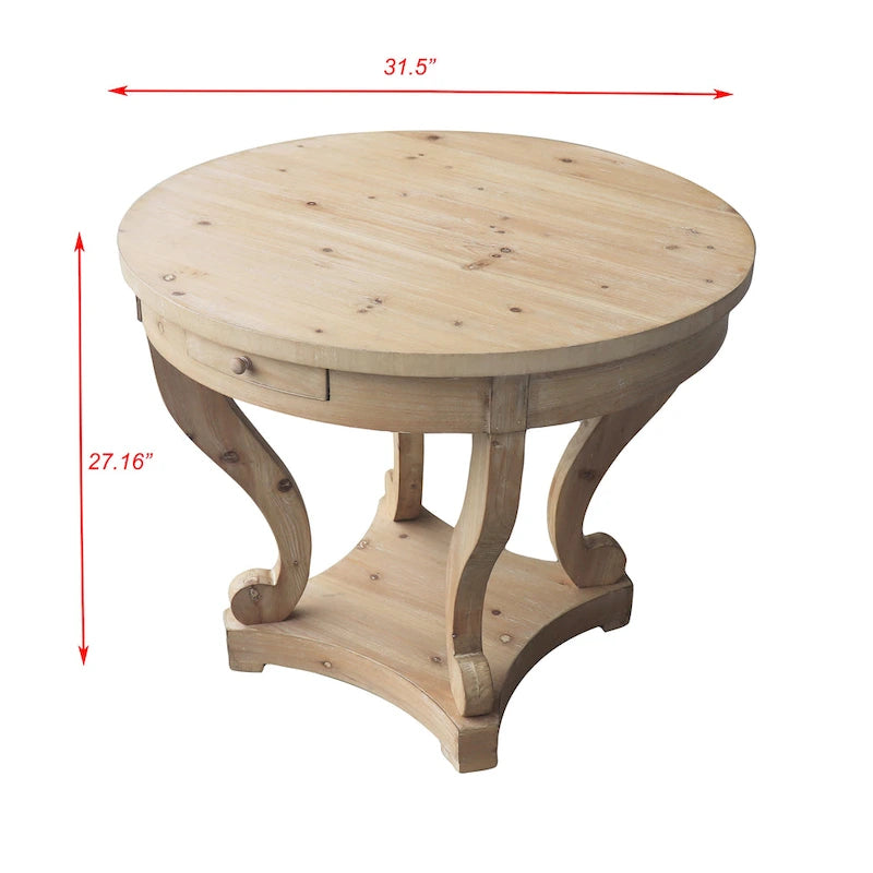 Petite table d'appoint ronde en bois