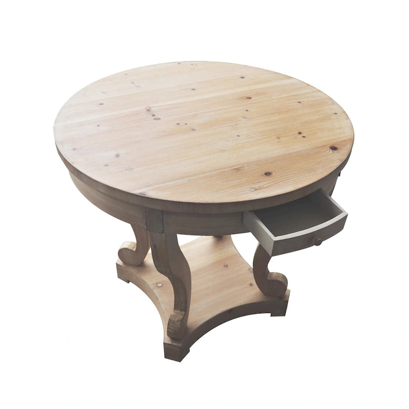 Petite table d'appoint ronde en bois