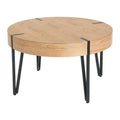 Table basse ronde en bois recyclé