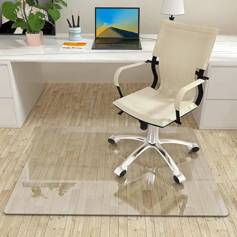 Tapis de protection en verre trempé pour chaise de bureau