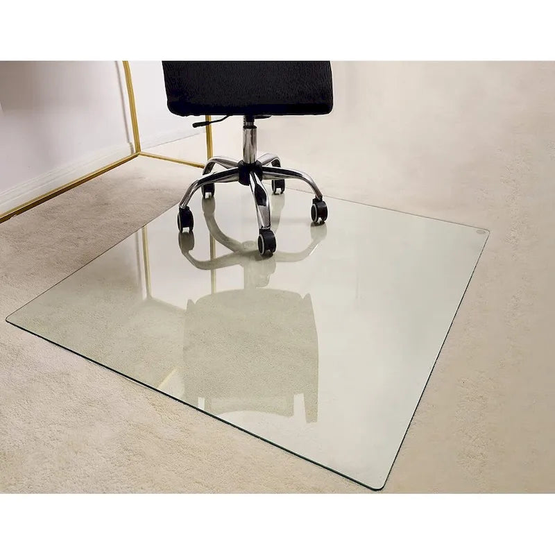 Tapis de protection en verre trempé pour chaise de bureau
