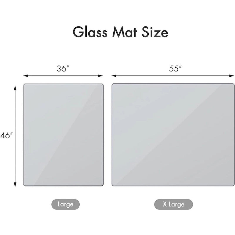 Tapis de protection en verre trempé pour chaise de bureau