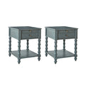 Table d'appoint en bois massif de style traditionnel