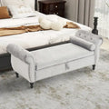 Banc de rangement rectangulaire en velours