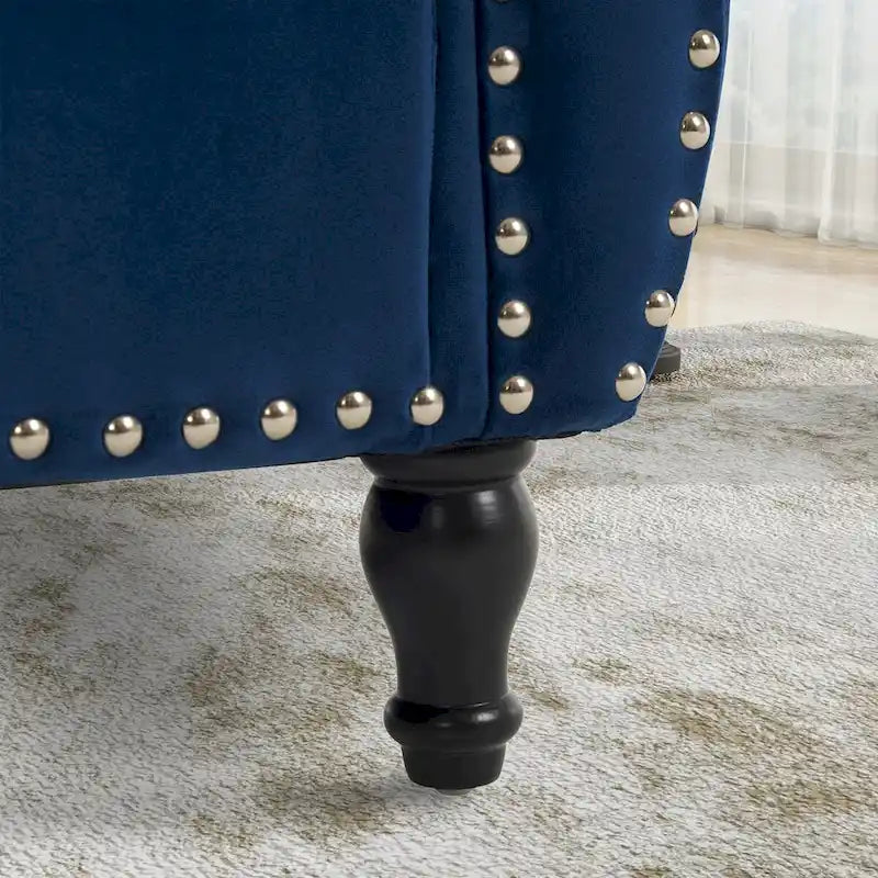 Banc de rangement rectangulaire en velours