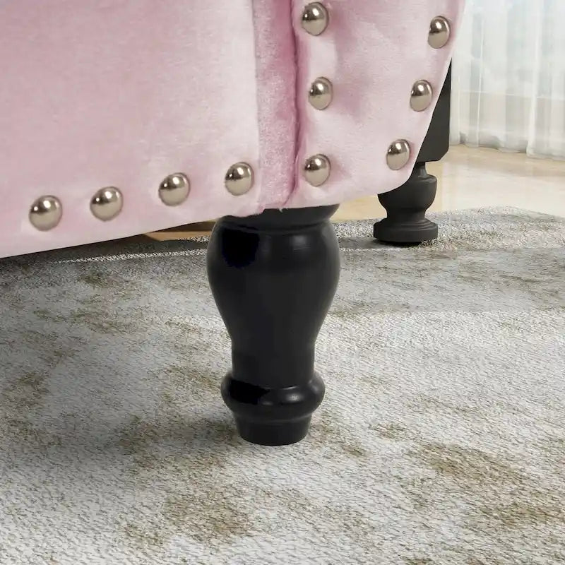 Banc de rangement rectangulaire en velours